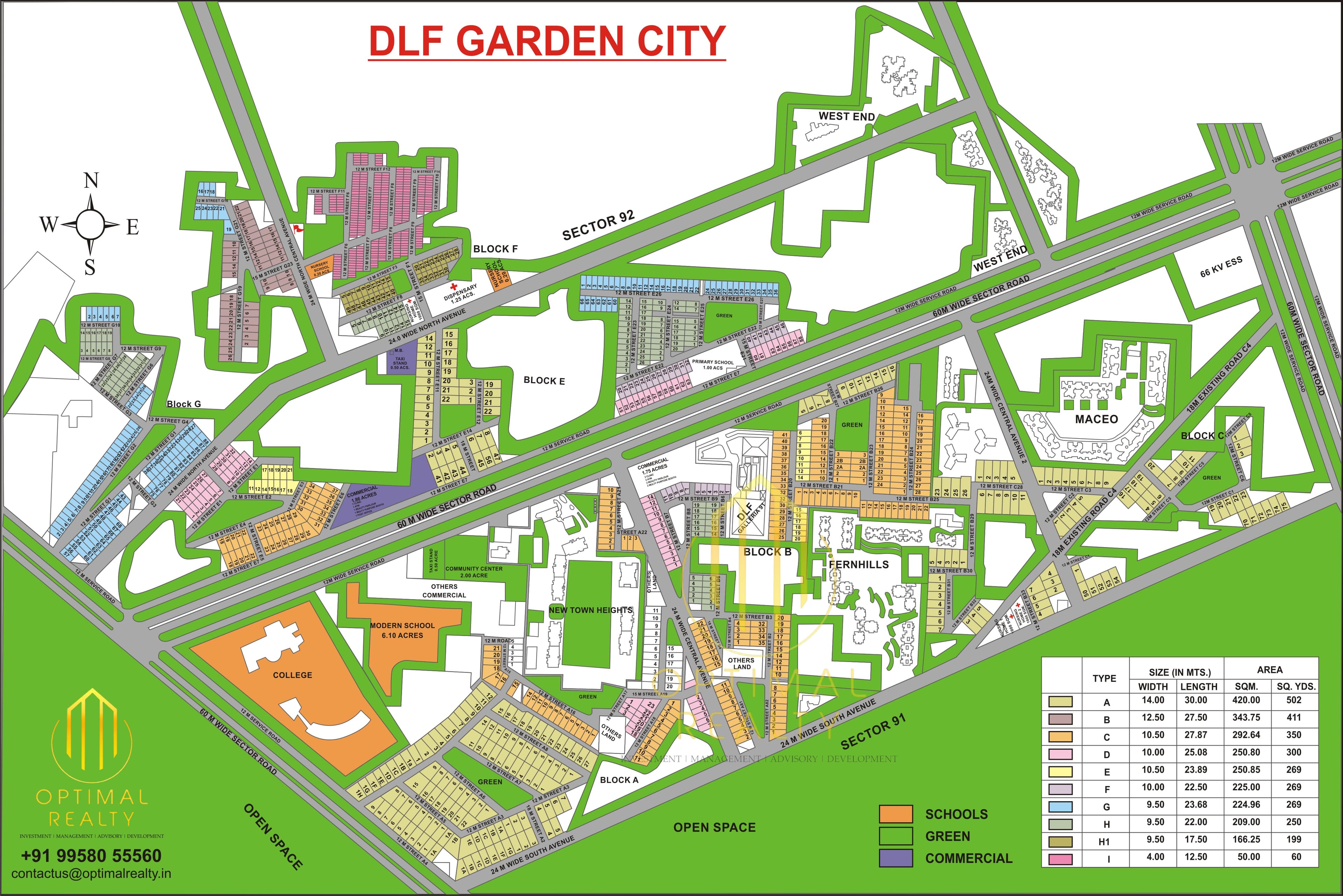 DLF Garden City sector map