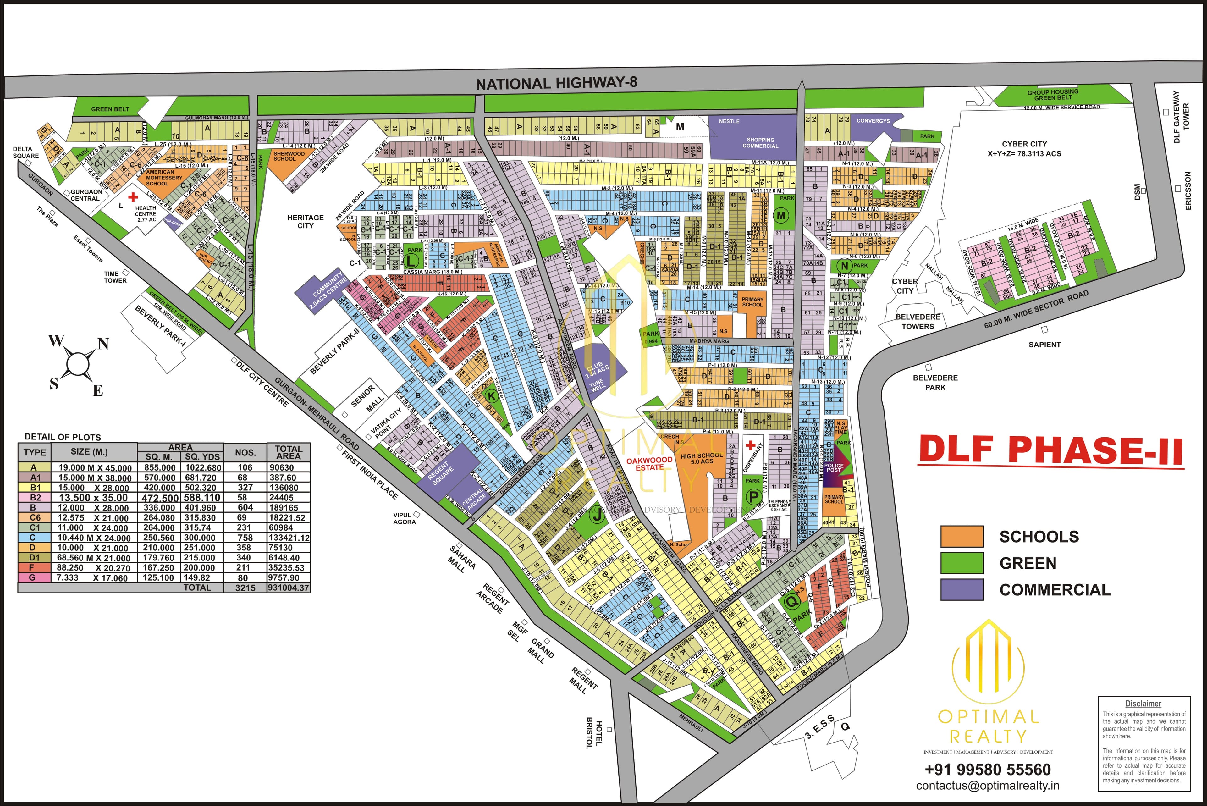 DLF Phase 2 Gurgaon sector map