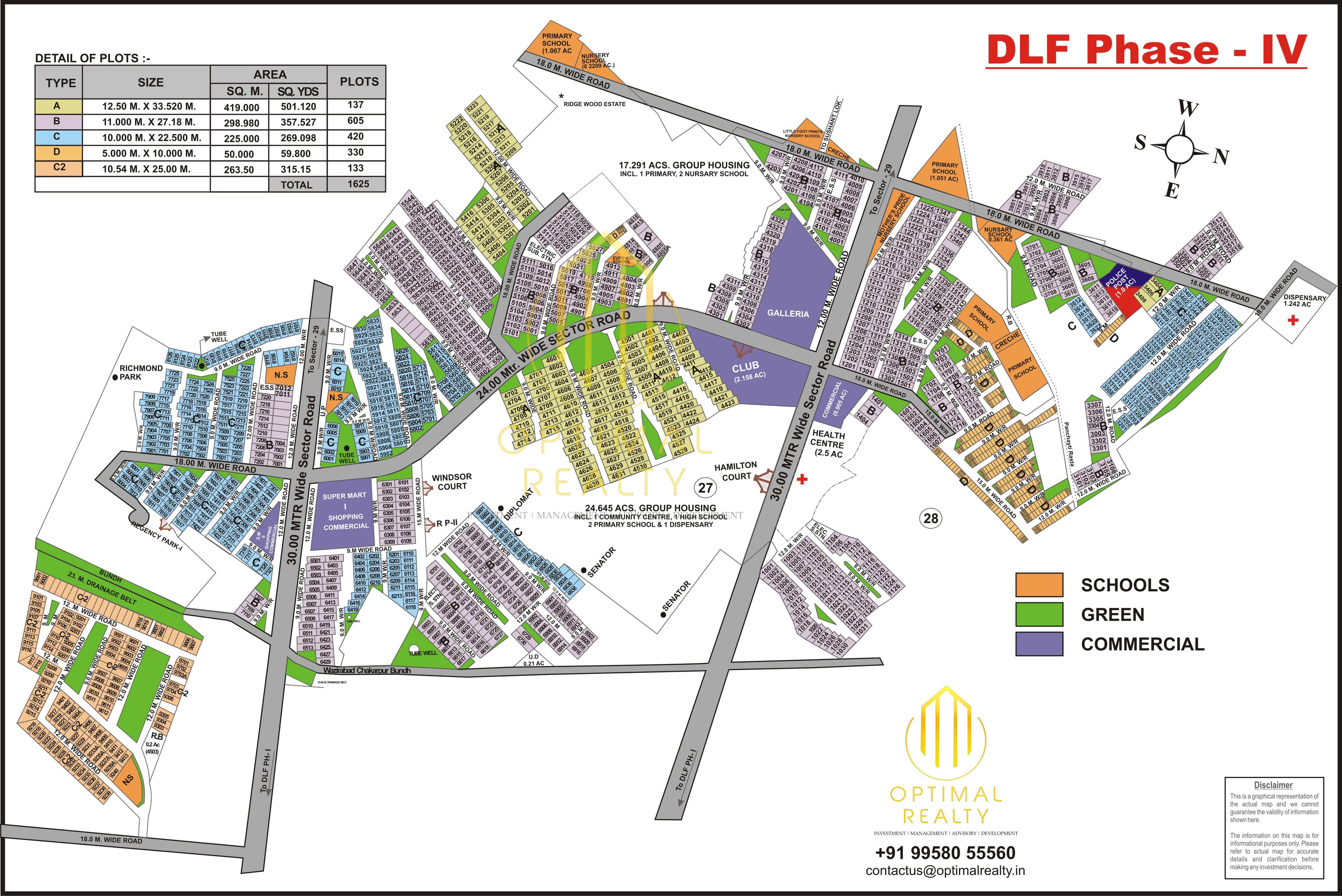 DLF Phase 4 sector map