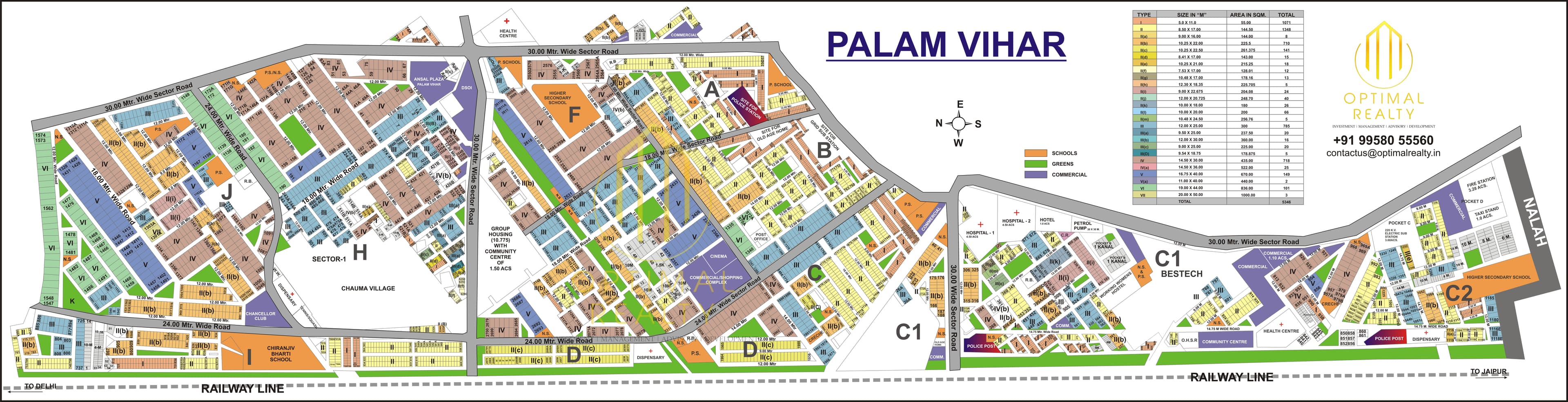 Palam Vihar sector map