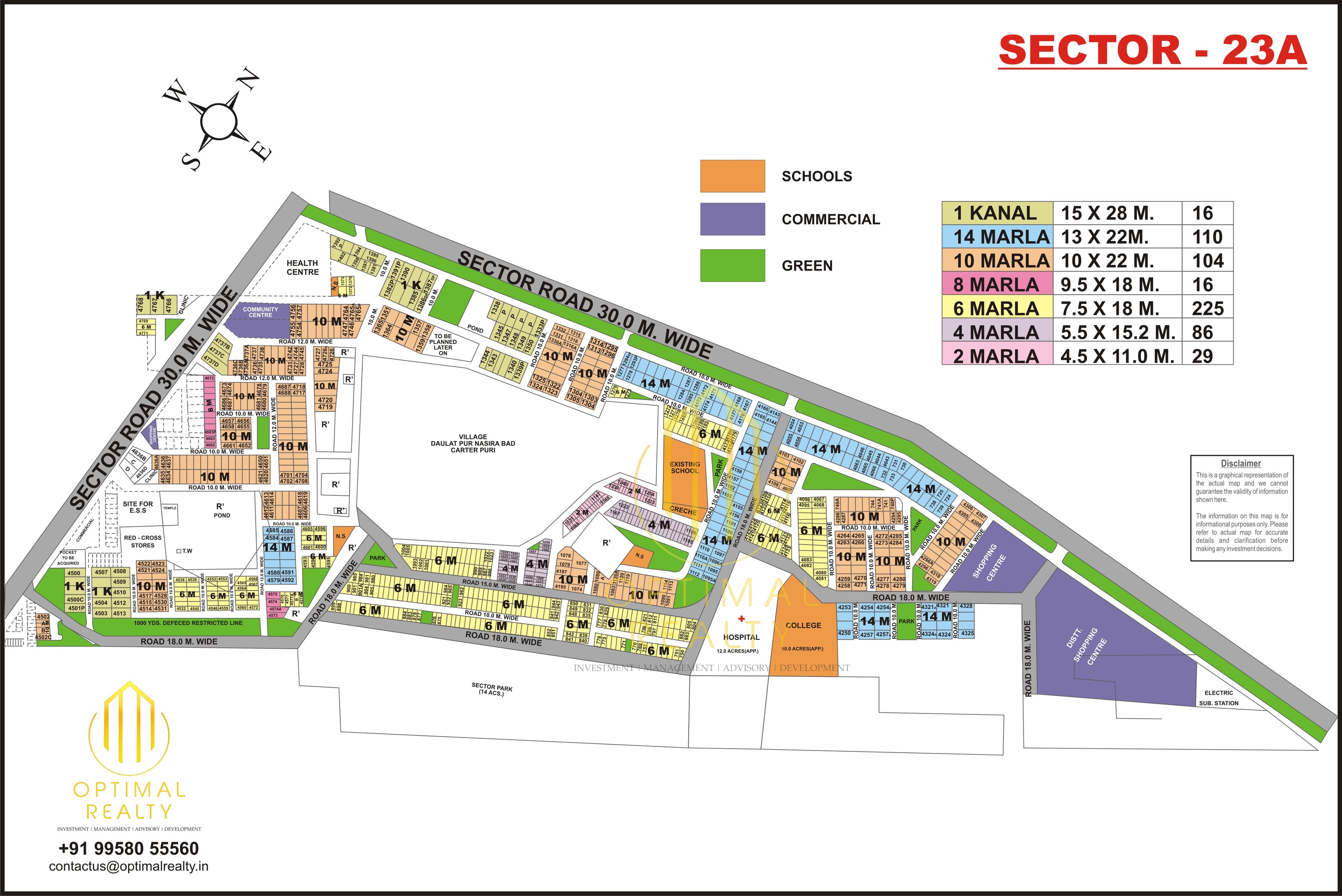 Sector 23A sector map