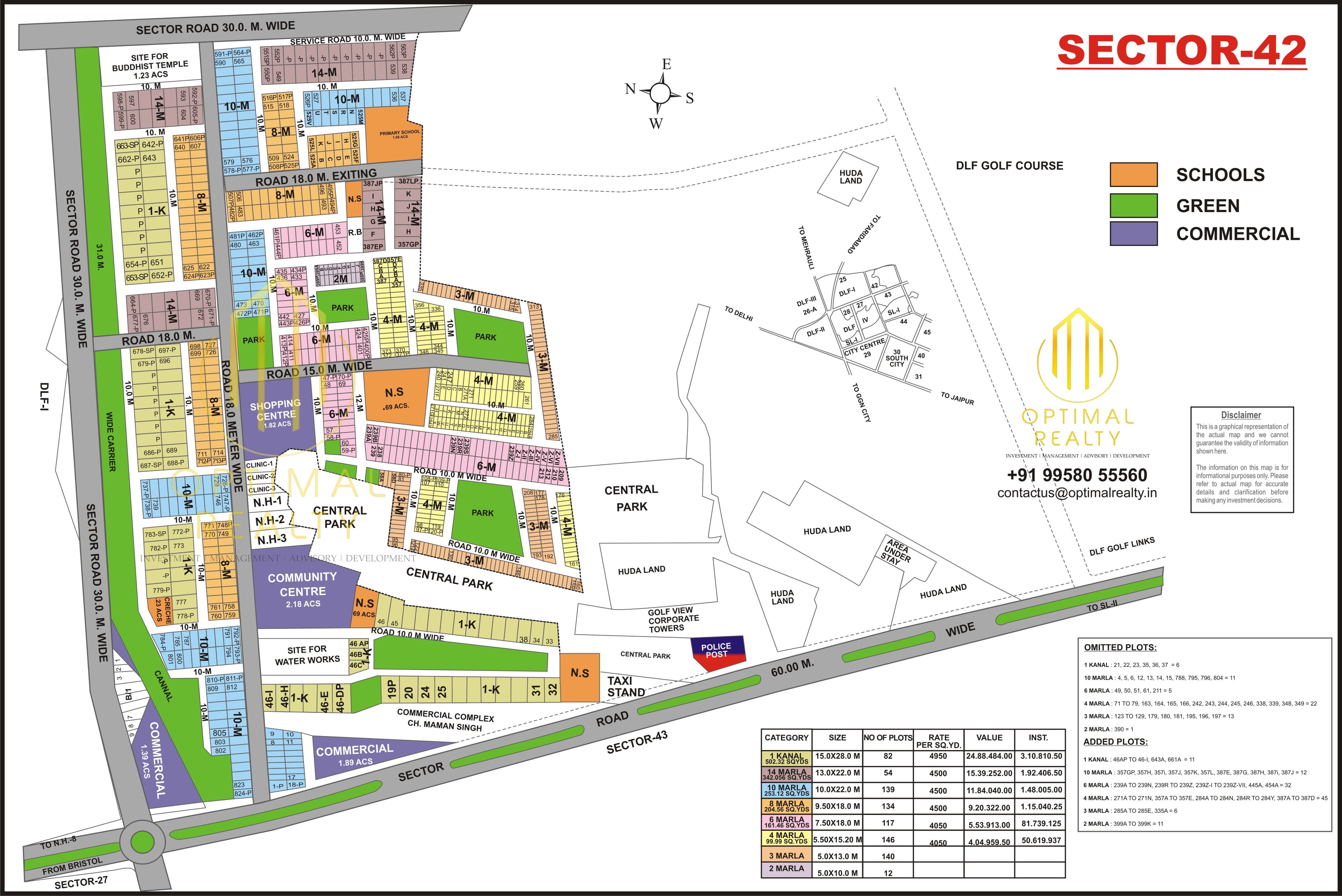 Golf Course Road Gurgaon sector map