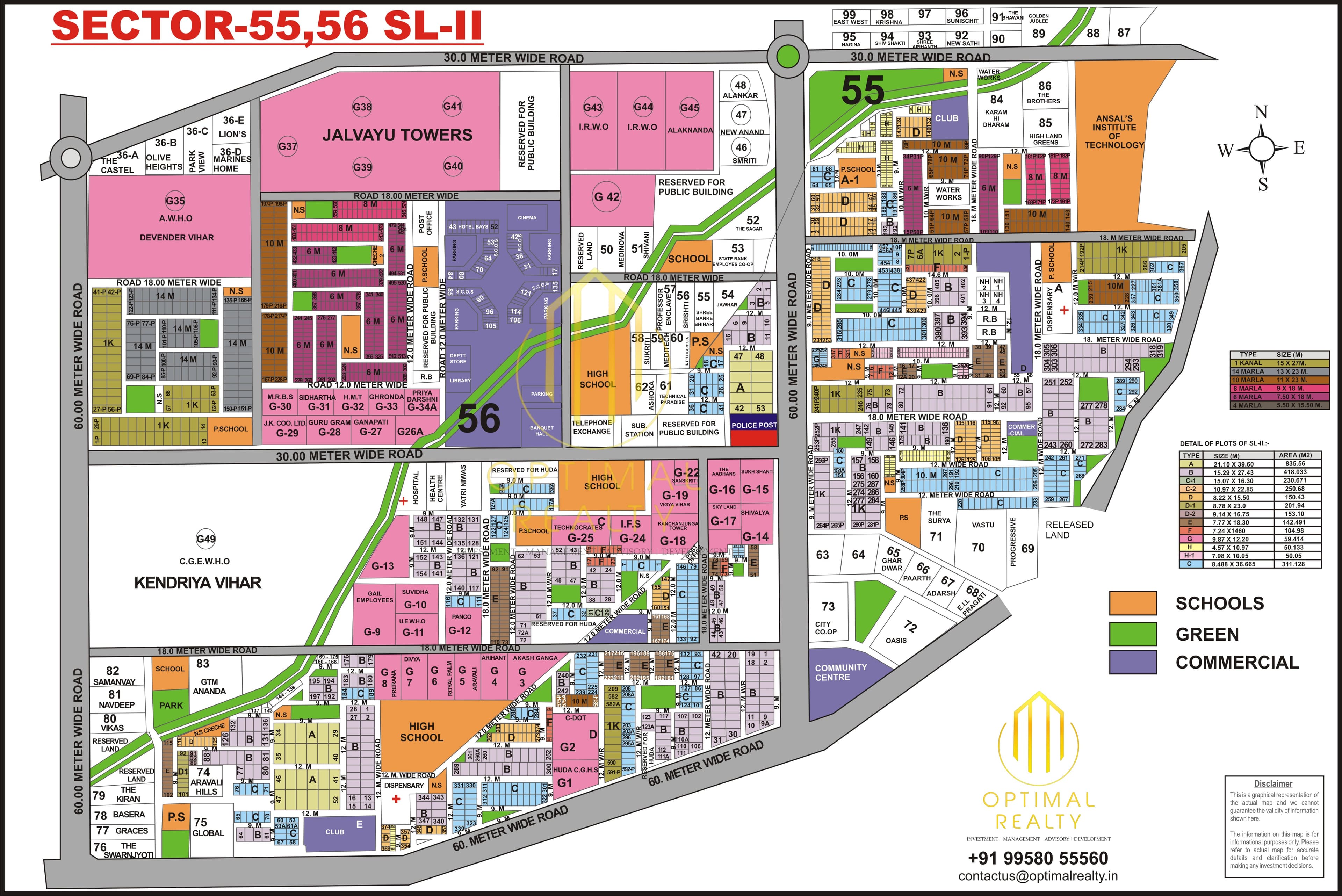 Sector 55 & 56 sector map