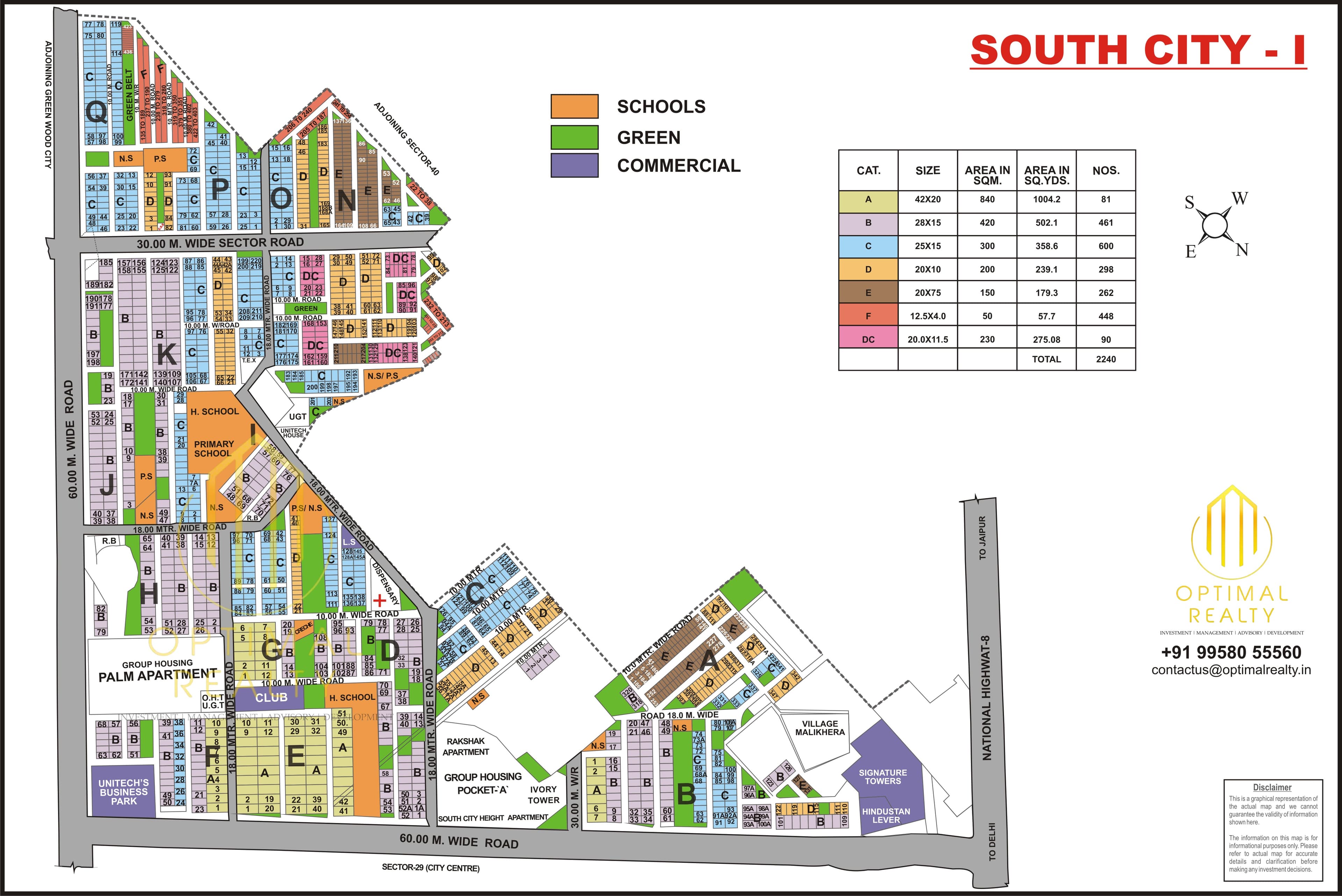 South City 1 & 2 Gurgaon sector map