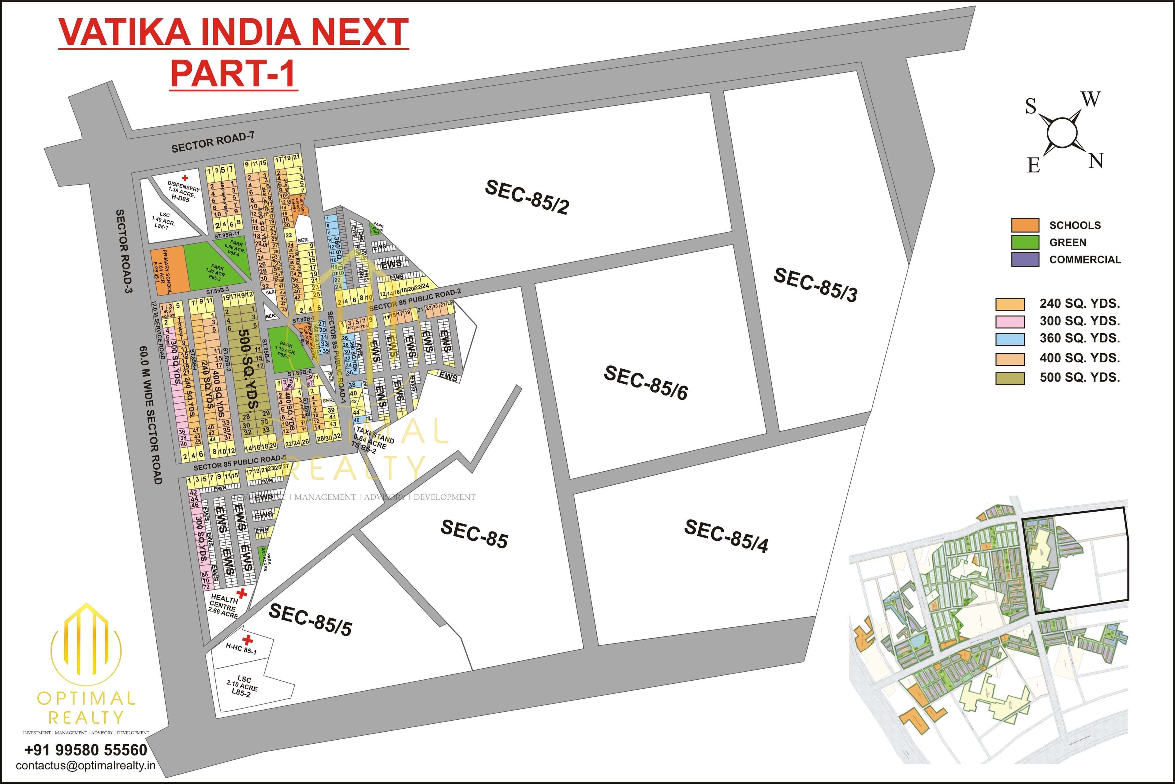 Vatika India Next 1 sector map