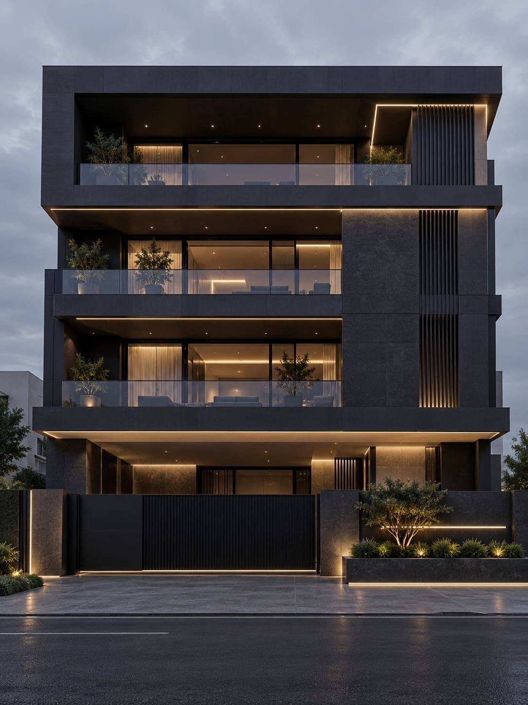 Facade of a 4 BHK builder floor in Golf Course Road, Gurgaon