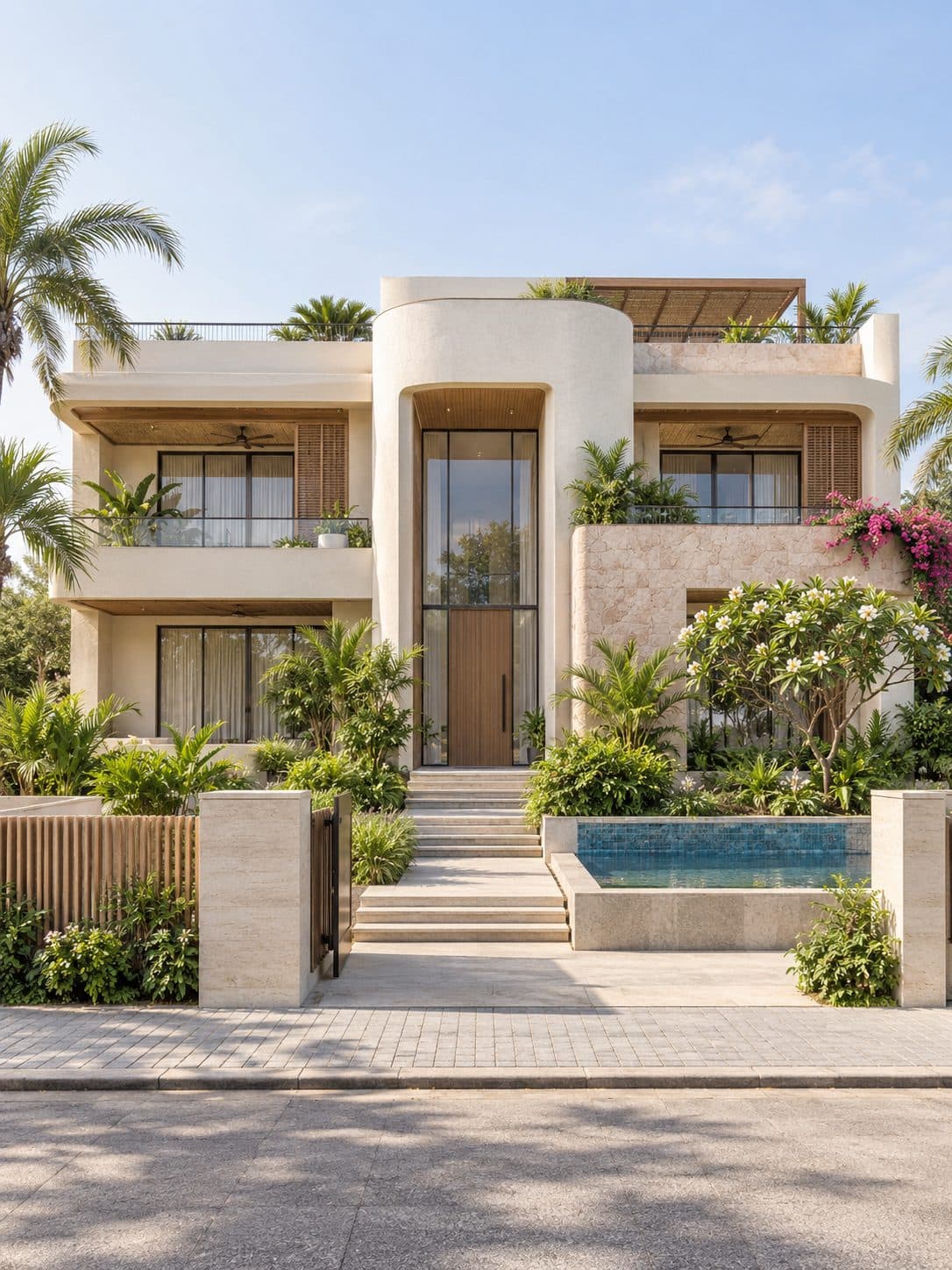 Facade of a 4 BHK villa in South City 1, Gurgaon