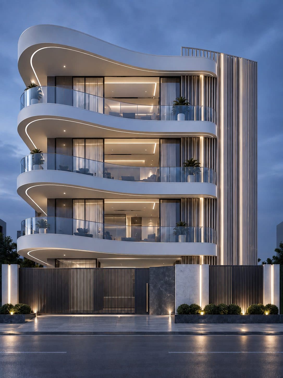 Facade of a 4 BHK builder floor in DLF Phase 4, Gurgaon