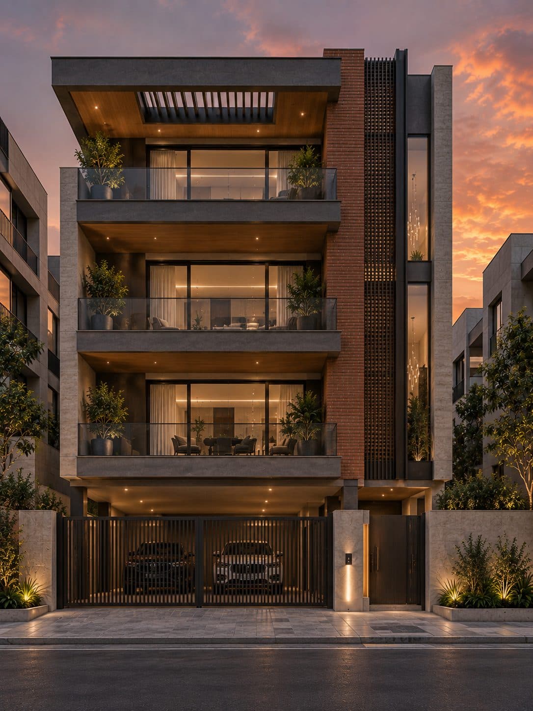 Facade of a 4 BHK builder floor in DLF Phase 4, Gurgaon