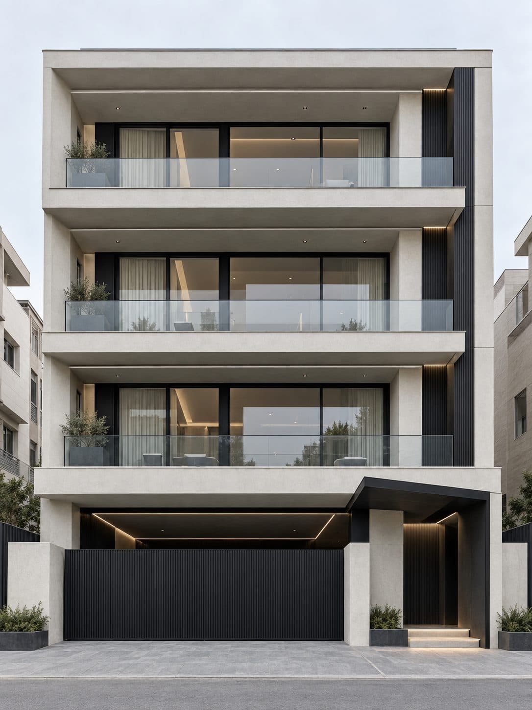 Facade of a 4 BHK builder floor in DLF Phase 4, Gurgaon