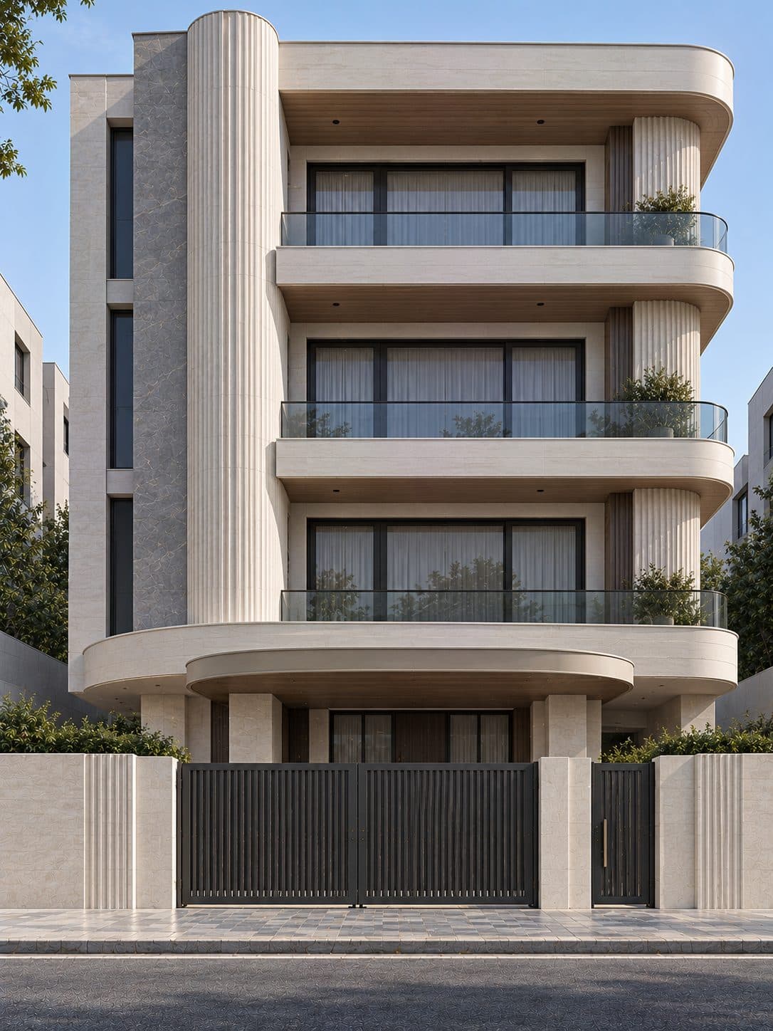 Facade of a 3 BHK builder floor in Golf Course Extension Road, Gurgaon