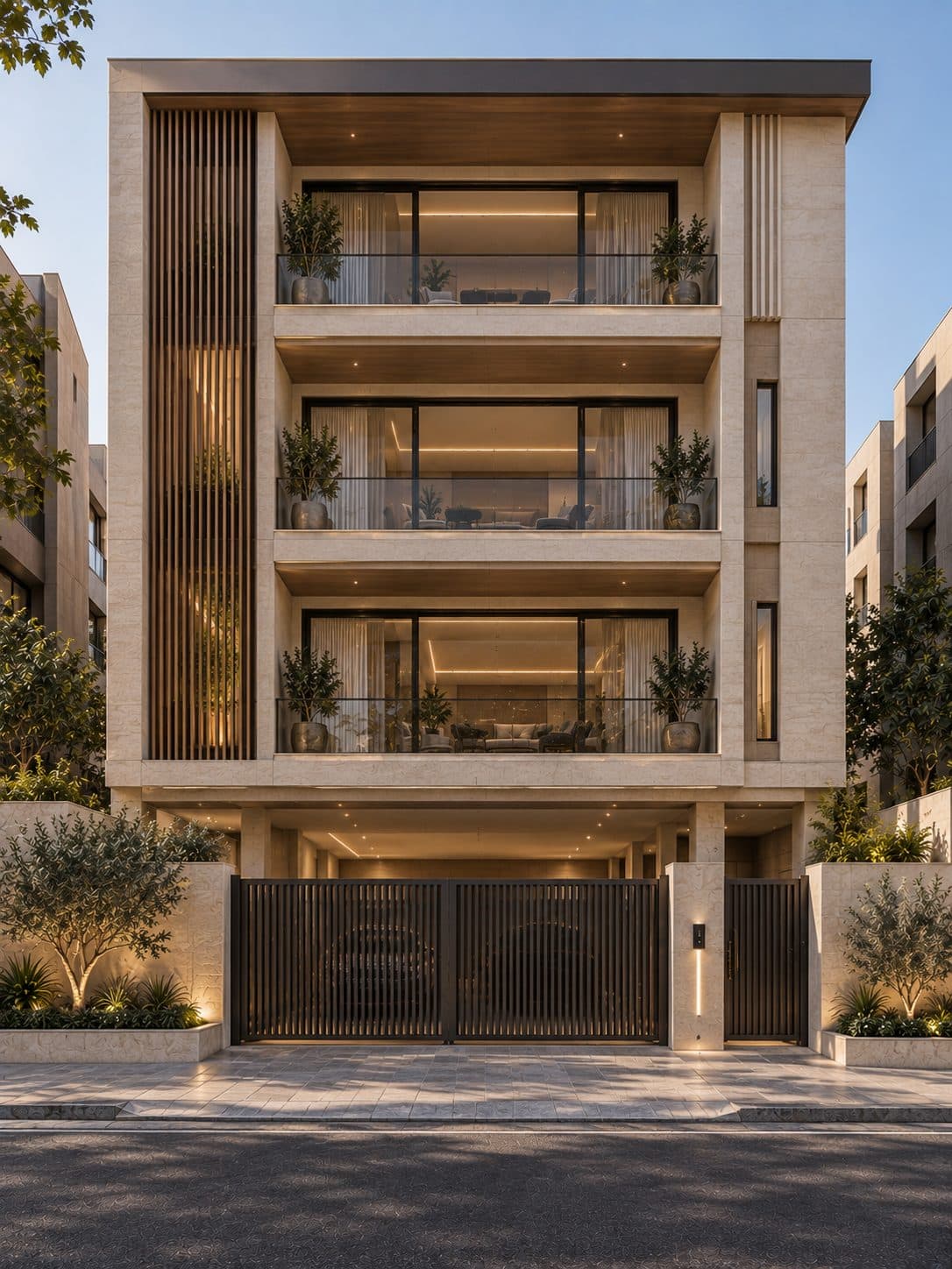 Facade of a 3 BHK builder floor in Golf Course Extension Road, Gurgaon