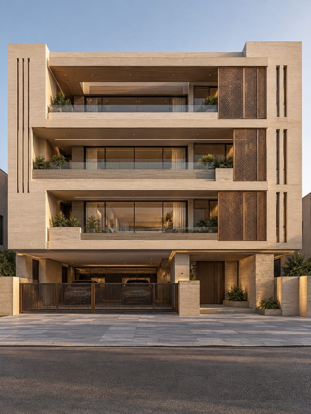 Facade of a 3 BHK builder floor in Golf Course Road, Gurgaon