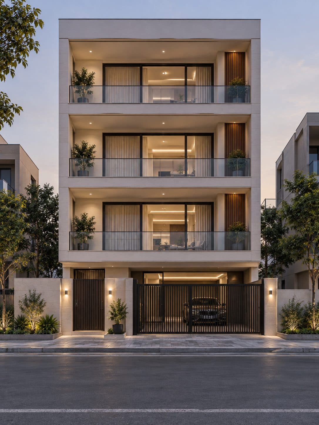 Facade of a 3 BHK builder floor in Golf Course Road, Gurgaon