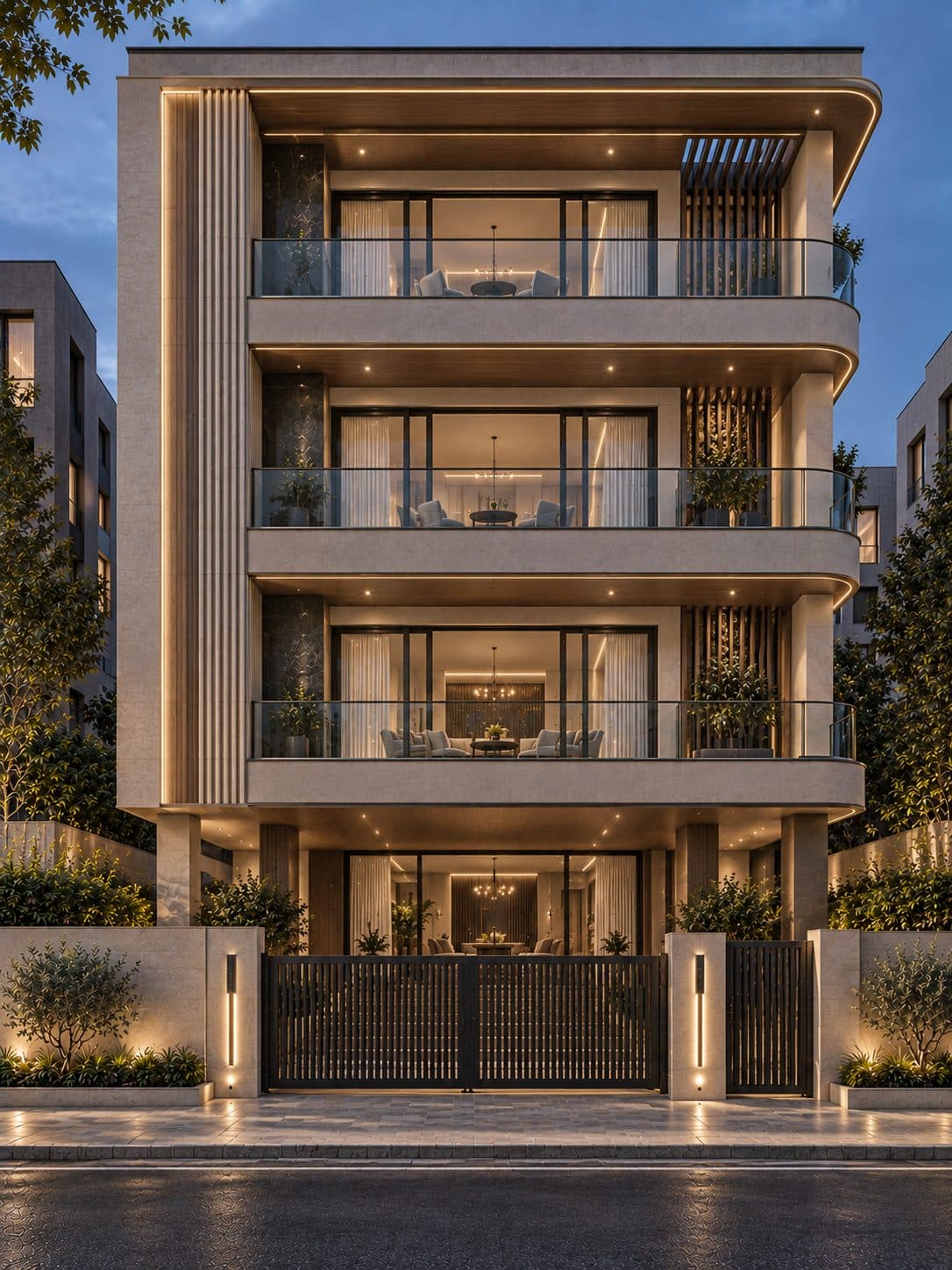 Facade of a 4 BHK builder floor in DLF Phase 4, Gurgaon