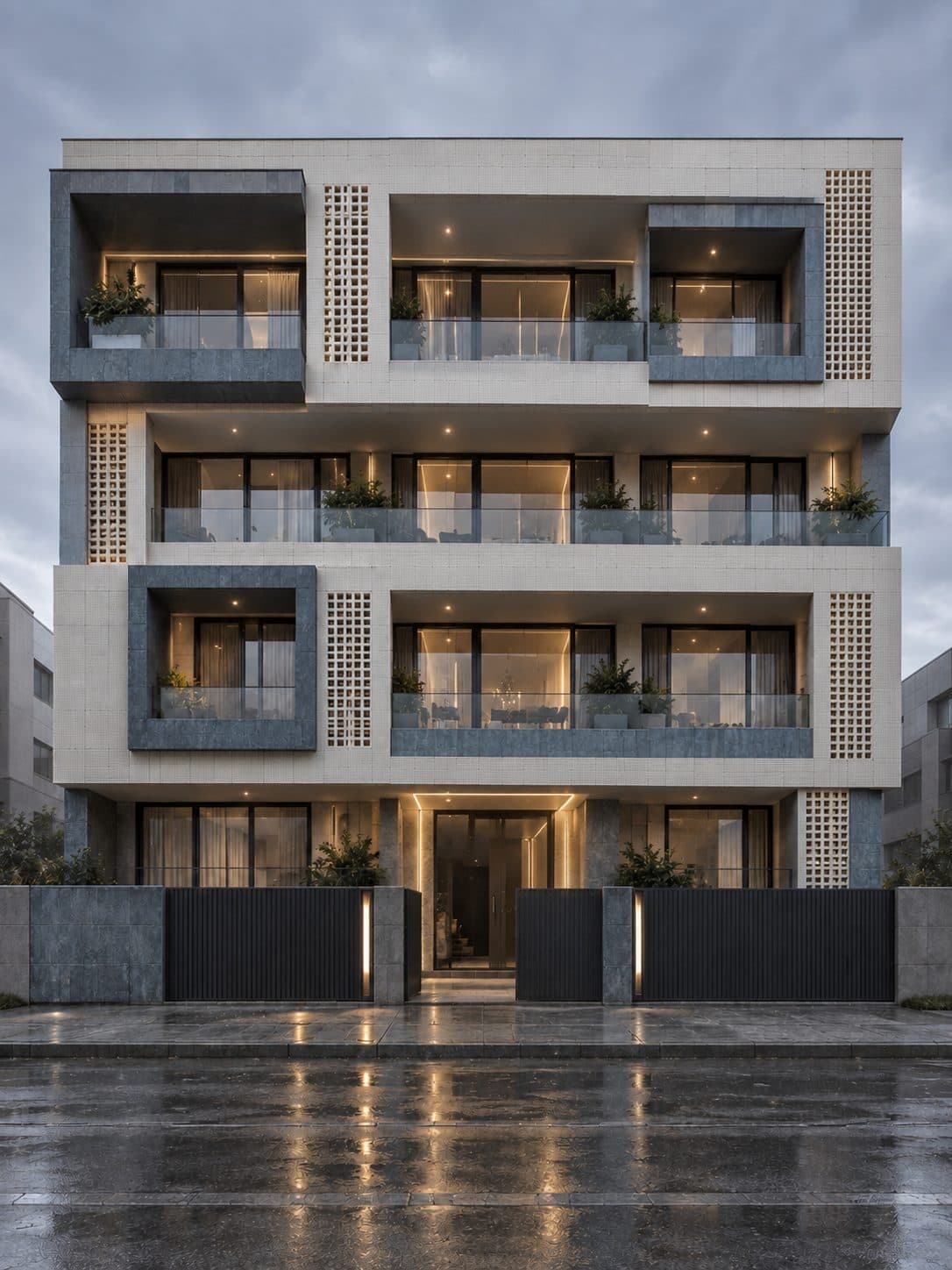 Facade of a 4 BHK builder floor in Malibu Town, Gurgaon