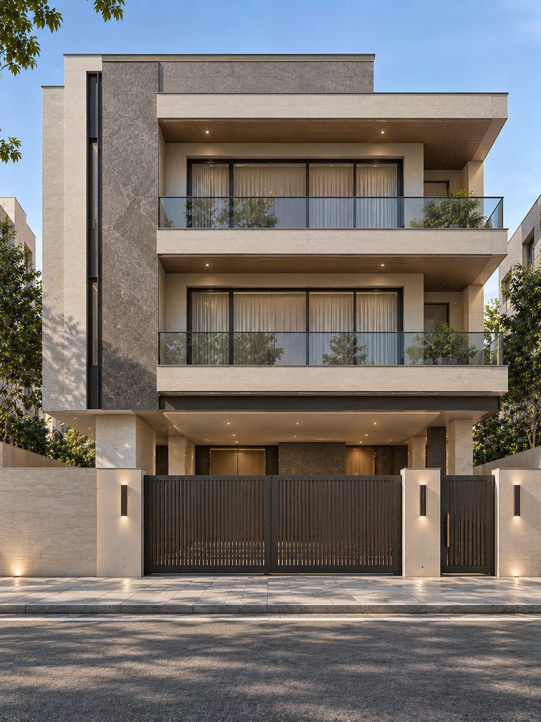 Facade of a 4 BHK builder floor in Sushant Lok 1, Gurgaon