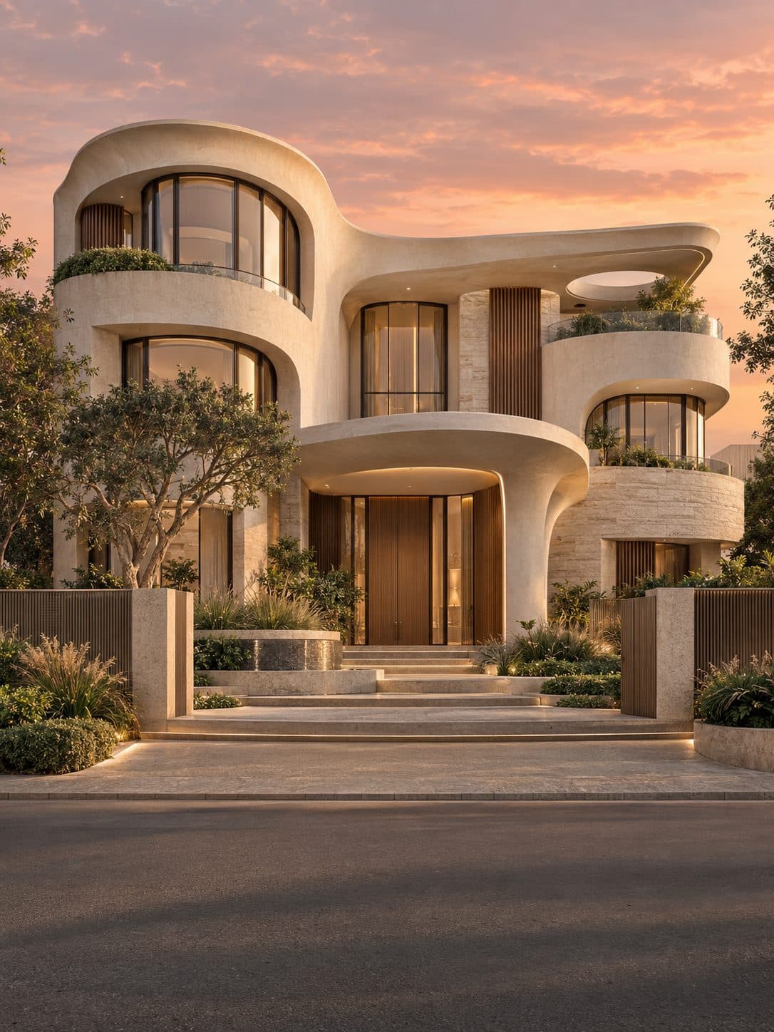 Facade of a 4 BHK villa in DLF Phase 3, Gurgaon