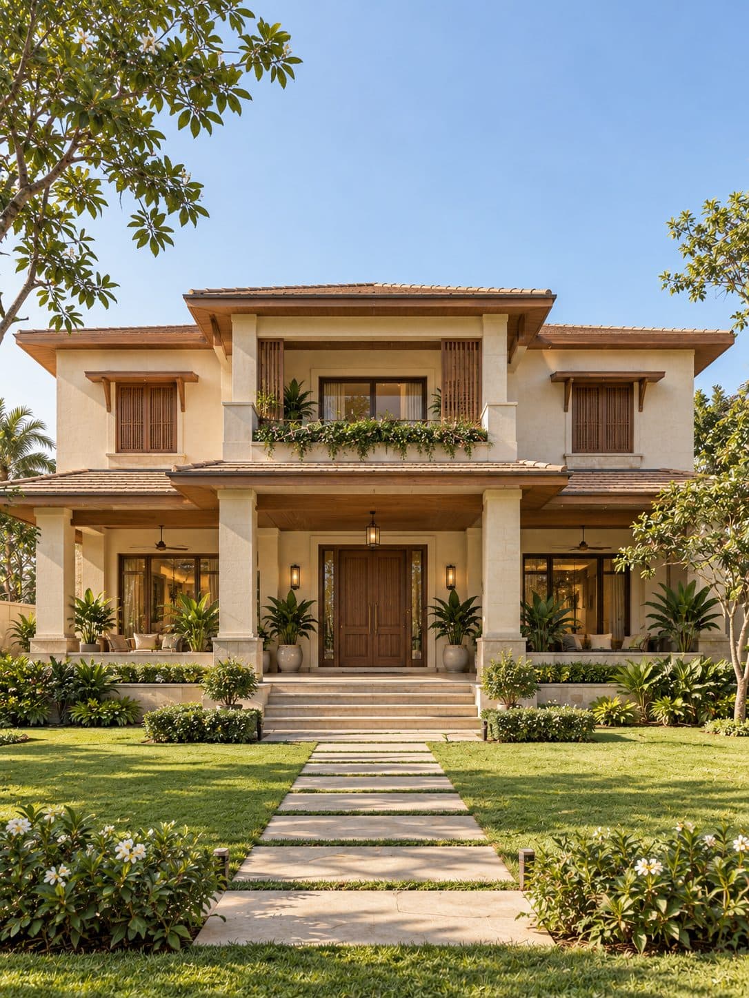 Facade of a 4 BHK villa in Malibu Town, Gurgaon