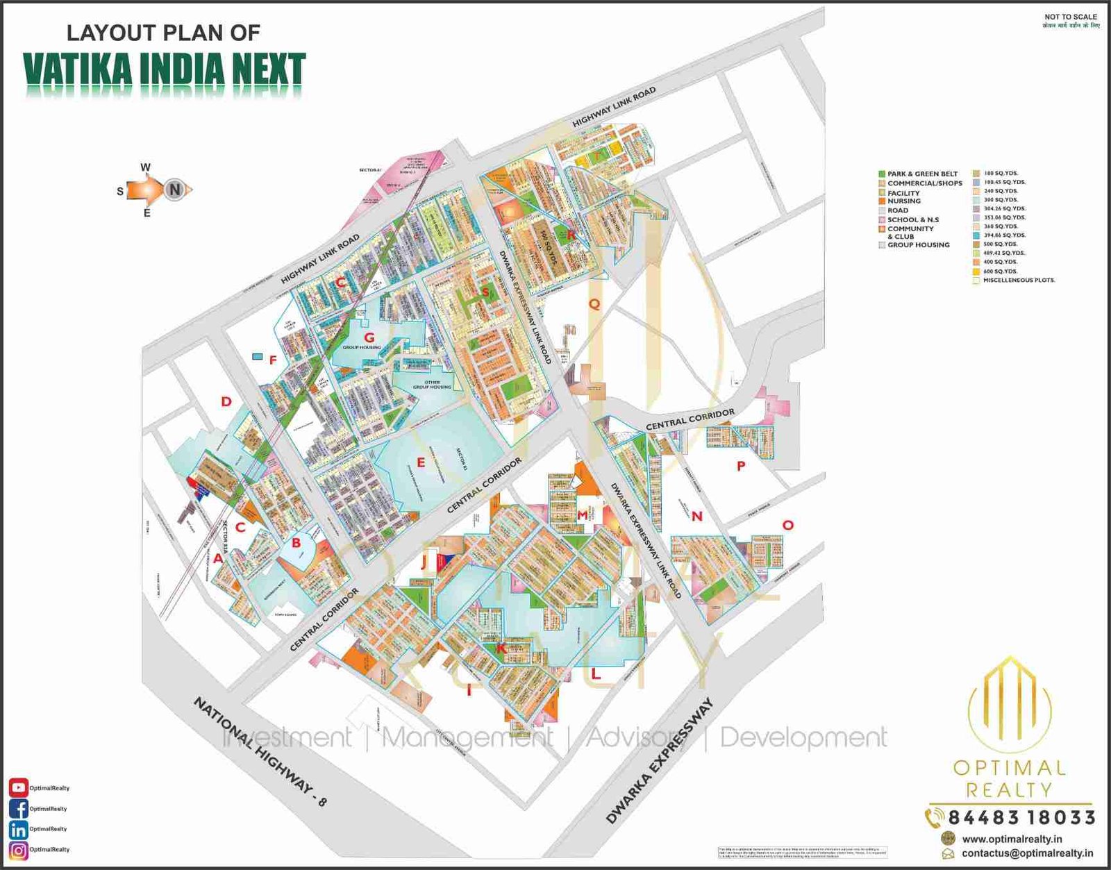 VATIKA INDIA NEXT map preview